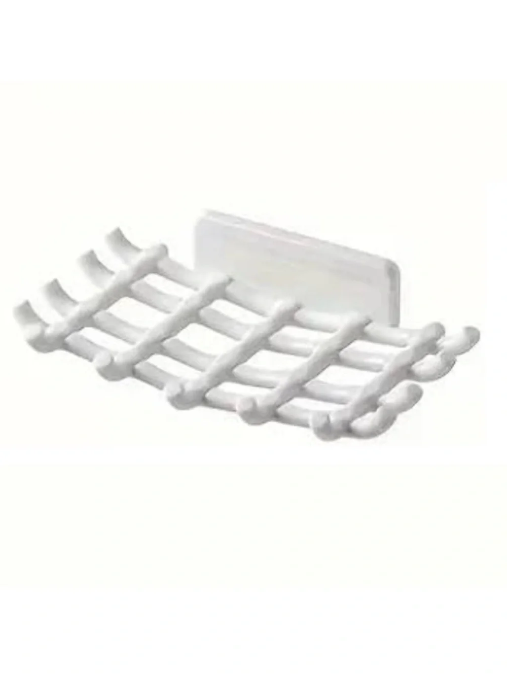 💞 New White No-Drill Adhesive Wall-Mounted Soap Dish & Loofah Holder